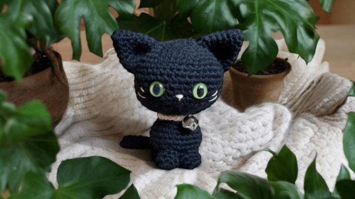 Amigurumi de Gatito negro